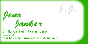 jeno janker business card