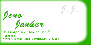 jeno janker business card